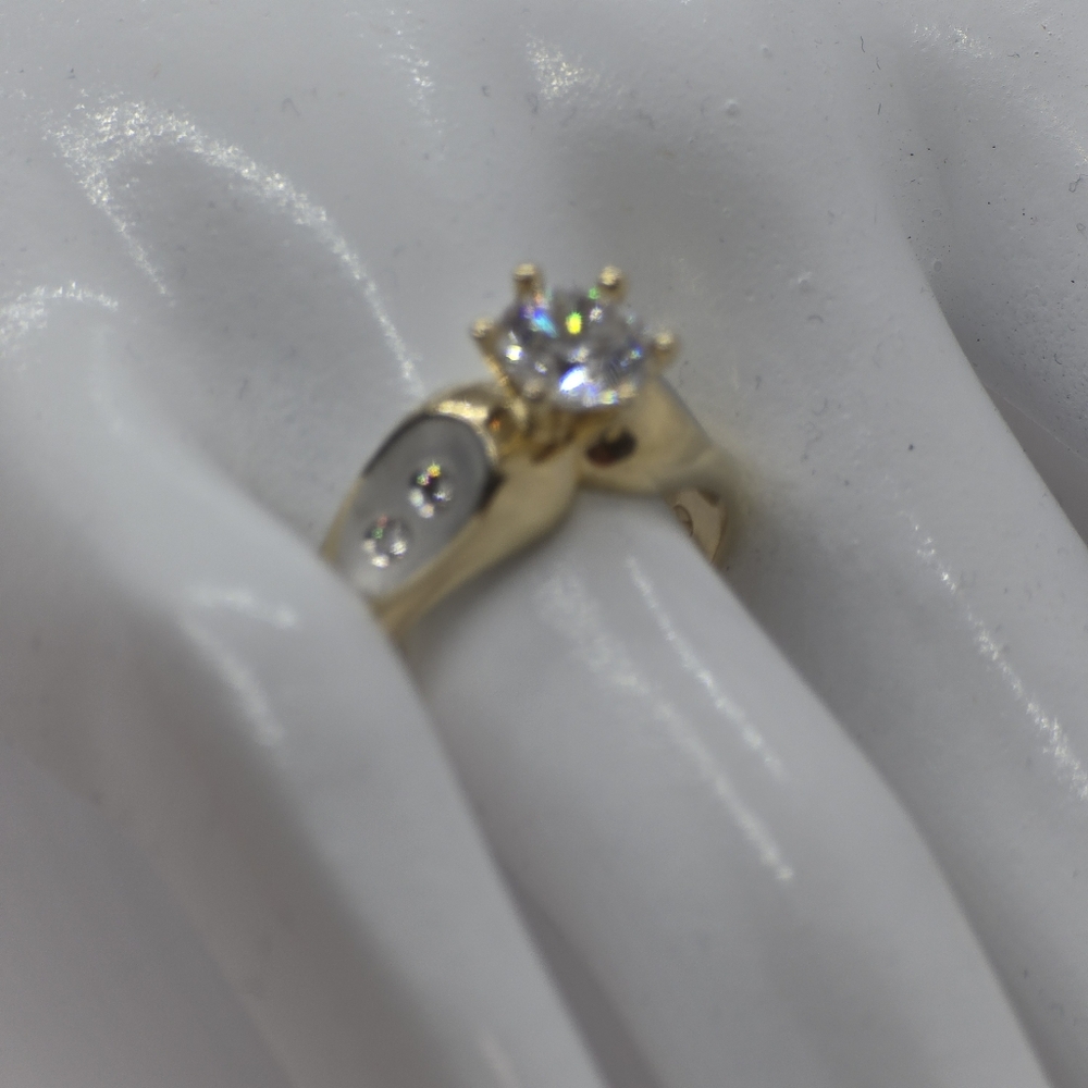 💍 Wedding Ring 💍 Solitaire Diamond, 14K Gold - Picture 13 of 16
